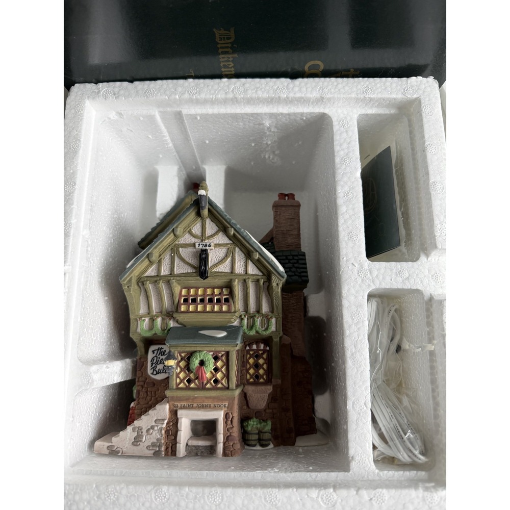 Dept 56 Dickens' Village The Pied Bull Inn #58332 Retired 9.25" x 6.5" - Picture 10 of 11